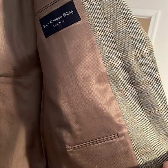 Men’s Burberry silk and wool blazer, T model Kensington. Houndstooth. Size 43R - Picture 6 of 10